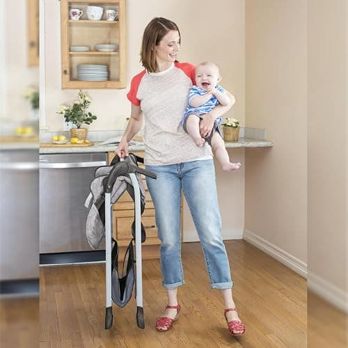 Graco Slim Snacker High Chair, Ultra Slim, Fast-Folding, Multiple Recline Positions, Comfortable Feeding, Whisk thumbnail 2