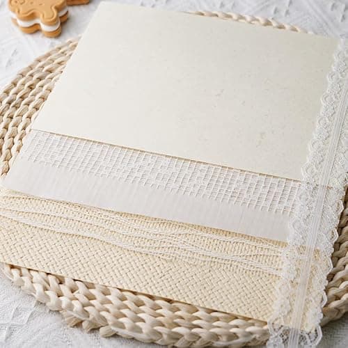LewuwoPoing 15Pcs Handmade Scrapbook Art Paper Craft Textured Paper Colorful A5 sheet Mesh Special Paper Mix for Scrapbooking Junk Journal Journaling Supplies DIY Materials,5.8x8.2 inches (White) thumbnail 3