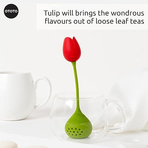 Cute Tea Infuser by OTOTO - Loose Leaf Tea Steeper, Tea Accessories, Tea Diffusers, Tea Infuser for Loose Leaf Tea, Tea Strainers, Cute Gifts, Tea Gift Set, Kitchen Gifts, Cooking Gadgets thumbnail 5