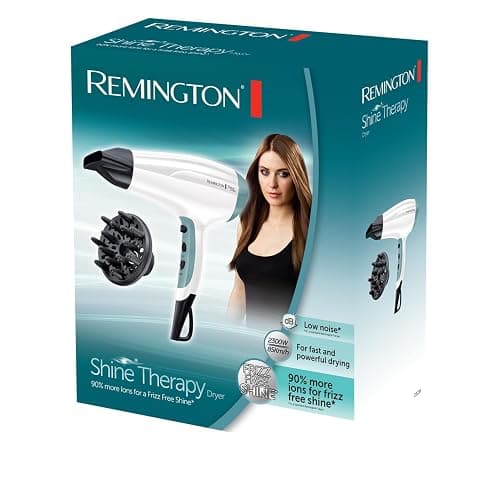Remington Shine Therapy Hair Dryer (Ionic, 90% more Ions for Frizz Free Shine, Powerful, Fast Professional Drying, Diffuser, Concentrator, 3 Heat / 2 Speed Settings, Cool Shot, 2300W) D5216 thumbnail 10