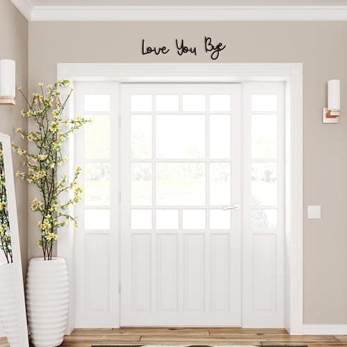 Dripykiaa Love You Bye Wood Sign Home Decor Boho Decor Wall Decor Express Love and Warm for Your Family Lovers Wall Art Gift Hallway Entryway Door Valentine Decorations for Home - 21.6" - Black thumbnail 7