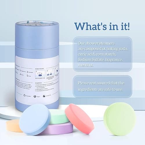 Shower Steamers 12 Count, Scented Shower Bombs with Organic & Natural Fragrance, Self-Care & Relaxation Birthday Presents for Women Who Have Everything thumbnail 4