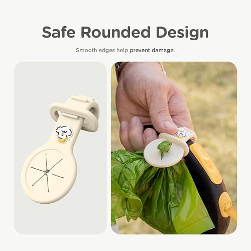 Lunabear Dog Poop Bag Holder for Leash, Hands-Free Waste Bag Carrier with Carabiner Clip, Portable Pet Waste Bag Holder for Dog Walking, Running, Hiking, Bicycle (Ivory) thumbnail 7