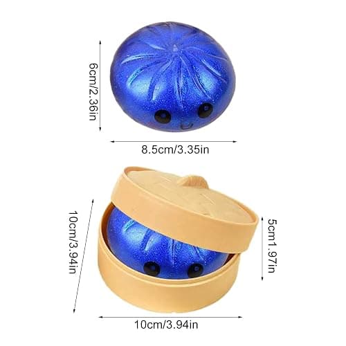 1/4Pcs Colorful Dumpling Stress Balls Fidget Toys - Stress Relief, Slow Rising, Simulated Steamed Bun Sensory Toy for Office Home Relaxation, Soft Ball Bun Squeeze Fidget Toy Multicolor thumbnail 3