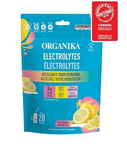 Organika Electrolytes Powder- Pink Lemonade Sachets- On the Go Sugar Free Hydration and Electrolyte Replenishment with Prebiotics and Vitamin C 3.5g x 20ct - Pink Lemonade - 3.5g x 20 thumbnail 2
