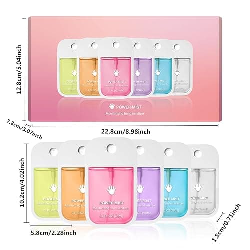 6PCS Flavors Power Mist Hand Sanitizer, Power Mist Hydrating Hand Sanitizer Spray for Adults, Portable Sanitizer Spray, Sanitizer Set for Daily and Travel (1 PC) thumbnail 2