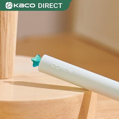 Kaco FIRST Gel Pens Cute Stationery Black Ink, 0.7 mm Medium Point, Aesthetic Cute Star Pens for Journaling (4 Bright Colors) thumbnail 7
