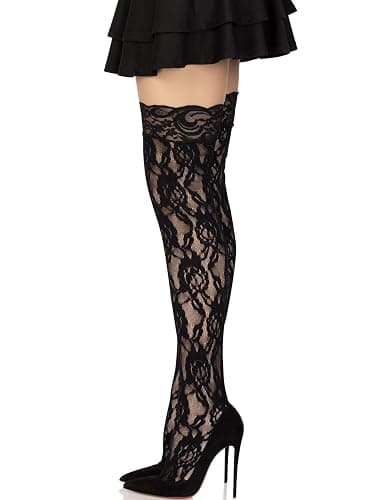 Leg Avenue womens Lace Thigh High With Lace Top thumbnail 3