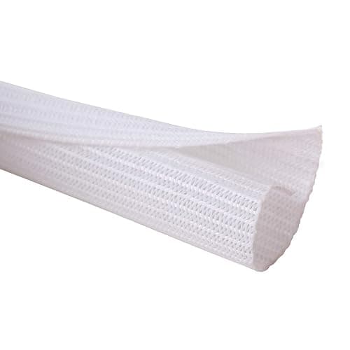 Alex Tech 10ft - 1/4 inch Cord Protector Wire Loom Tubing Cable Sleeve Split Sleeving for USB Cable Power Cord Audio Video Cable - Protect Cat from Chewing Cords - White - Image 1