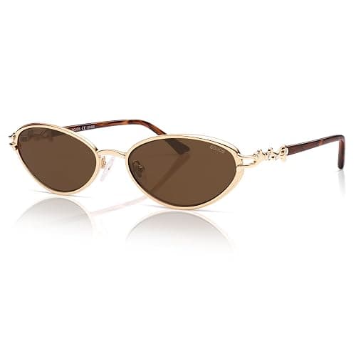 SOJOS Retro Cat Eye Sunglasses Women Men Acetate Metal Frame Trendy Designer UV400 Sun Glasses, Staghorn Coral - Image 1