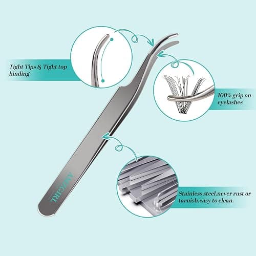 Lash Extension Kit 320Pcs,DIY Individual Lashes Clusters Kit,Lash Bond And Seal,Lash Remover For Eyelashes Extensions,Lash Applicator Tool For False Eyelash Cluster Kit At Home(40D,D-Mix9-16mm Kit) thumbnail 5