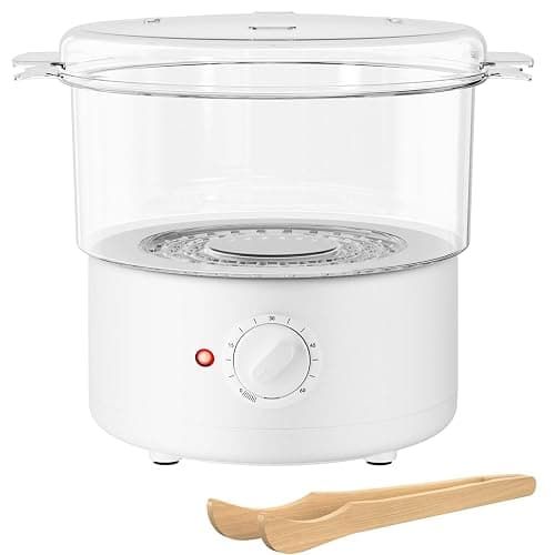 VERYTOP Mini Hot Towel Warmer - 1 min Steam & 60℃ in 20mins, Towel Steamer for Facials/Barber/Massage, Portable 2.4lbs Small Heater for Home Spa/Bathroom/Light Salon Use (White-X-Small) - Image 1