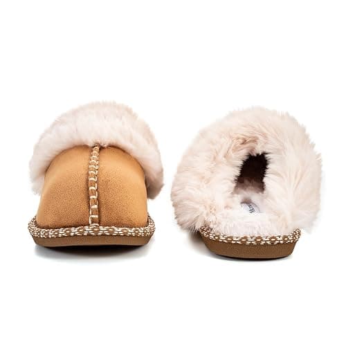 mazeskin Women's Fluffy Memory Foam Slippers, Cozy Winter Furry House Shoes with Fuzzy Warm Lining and Non-Slip Rubber Sole Indoor Outdoor thumbnail 4