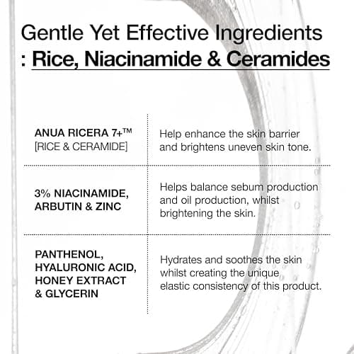 Anua Rice Ceramide 7 Hydrating Barrier Serum, Moisturizing Face Serum, Non-comodogenic, Hyaluronic Acid, Niacinamide, Lightweight, Fragrance Free, Sensitive Dry Skin, Korean Skincare, 1.69 fl oz thumbnail 4