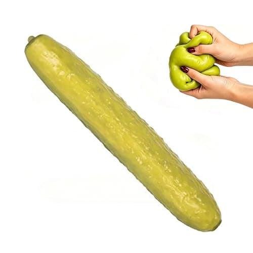 Pickle Squishy, Jumbo Squishy, Giant Pickle Squishy Fidget Toy, Slow Rebound Stress Reliever for Adults, Soft Texture and Funny Design for Office, Home - Image 1