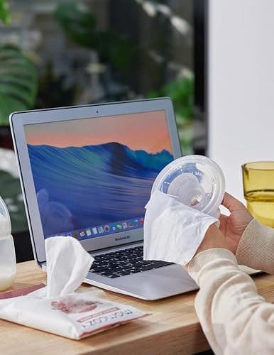 Momcozy Breast Pump Wipes for Parts Cleaning On-The-Go,Flash Clean,30 Count | Multipurpose Reusable thumbnail 7