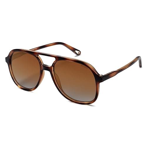 SOJOS Retro Polarized Aviator Sunglasses Womens Mens Classic 70s 80s Vintage Trendy Square Aviators SJ2174 - Image 1