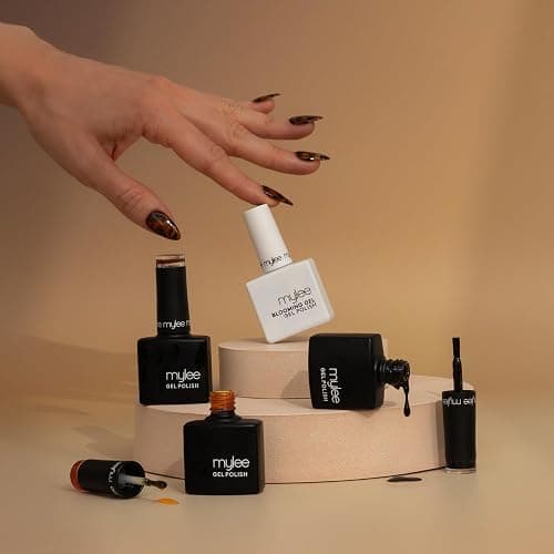Mylee Tortie Quad - Create Easy Tortie Effect Watercolour Nail Art With 3 x 8ml Gel Polish Shades & 1 x 10ml Blooming Gel, UV/LED Soak-Off Manicure for Salon & Home Use - Long Lasting & Easy to Apply thumbnail 3