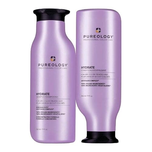 Pureology Hydrate Moisturizing Shampoo & Conditioner Set - For Medium to Thick Dry and Color Treated Hair, Softens and Deeply Hydrates, Sulfate-Free - Image 1