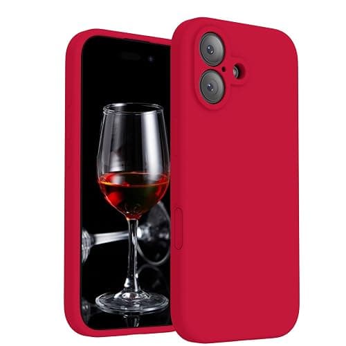 FireNova Magnetic for iPhone 17 Case, Compatible with MagSafe, [Integrated Silicone Camera Control Button] [Camera Protection] Anti-Scratch Microfiber Lining Phone Case, 6.3", Deep Red - Image 1