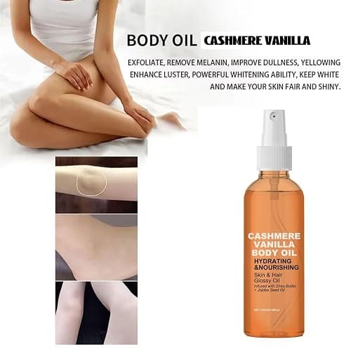 Vanilla Cashmere Body Oil, Cashmere Vanilla Body Oil, Vanilla Moisturizing & Hydrating Body Oil for All Skin Types (1 Pcs) thumbnail 4