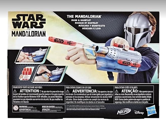 STAR WARS NERF The Mandalorian Rocket Gauntlet + Mask Set, NERF Dart-Launching Toy for Kids Roleplay, Toys for Kids Ages 5 and Up thumbnail 3