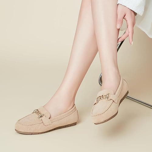 ABEJOJO Women's Loafer Shoes, Comfortable Slip on Casual Flat Penny Shoes for Walking, Driving, Dressy thumbnail 3