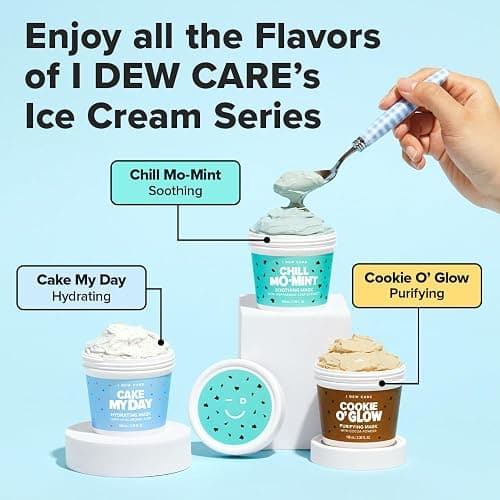 I DEW CARE Wash Off Face Mask - Chill Mo-Mint | Soothing Mask with Peppermint Leaf Extract, Korean Face Mask Skin Care for Face, 3.38 Oz thumbnail 9