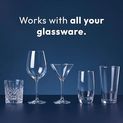 Home Glassware Polisher, World's First Affordable Spinning Glass Polisher, 600 RPM Dries, Polishes, All Glasses, Wet Glass and Spin For Sparkling Glassware, Champagne, Premium Painted thumbnail 3