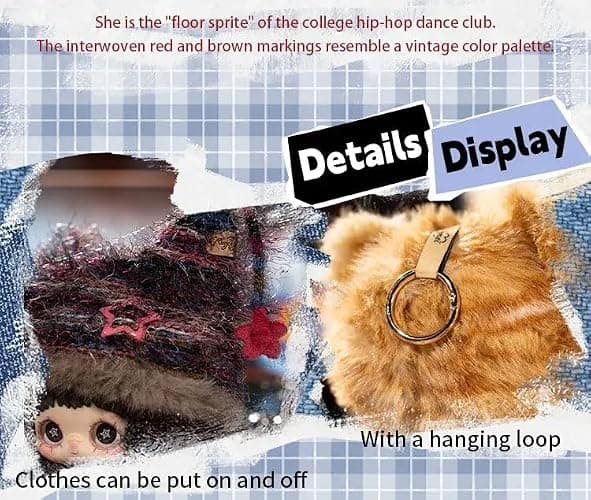 (Official License)MayMei Kitten Academy Series Plush Keychain Blind Box, Soft Stuffed Vinyl Face Collectible Plush Doll, Kawaii Mystery Toy for Bag Purse Backpack, Birthday Gift for Kids & Cat Lovers thumbnail 7