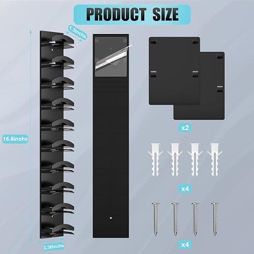Hat Organizer for Baseball Caps 2Pack, Hat Rack for Wall with Strong Adhesive Hold up to 20 Hats, Hat Hanger Holder Display for Door Closet, Cap Organizer Storage Multilayer Two Mounting Option(Black) thumbnail 7