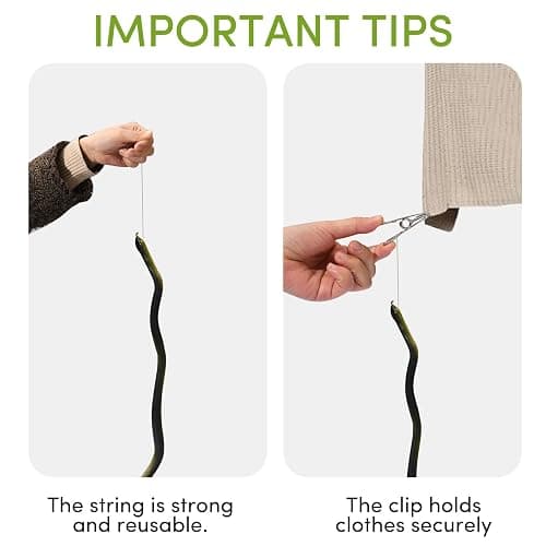 ANABIUP Fake Snake, Rubber Snake Prank with String and Clip, Realistic Rubber Snake Prank for Playing Jokes thumbnail 7