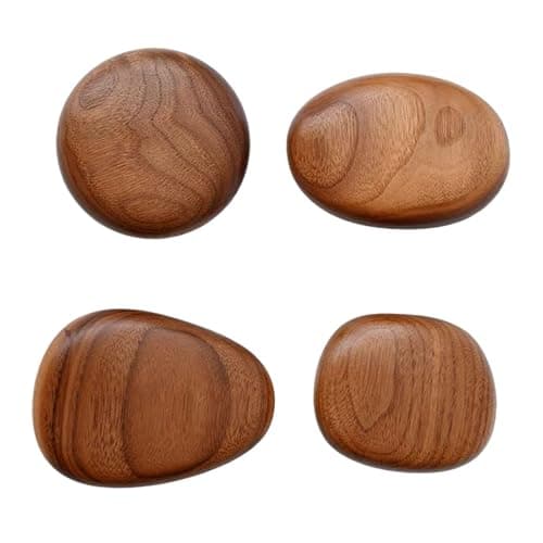 DimyFew 4Pcs, Wood Wall Mounted Coat Hooks Wooden Coat Hooks Coat Racks Wood Cabinet Knobs Wall Hooks for Scarf, Bag,Hat,Bedroom,Home thumbnail 7
