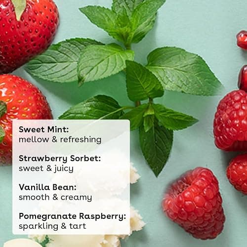 eos 100% Natural & Organic Lip Balm Sticks- Strawberry Sorbet, Vanilla Bean, Sweet Mint & Pomegranate Raspberry, Lip Care Products, 0.14 oz, 4-Pack thumbnail 2
