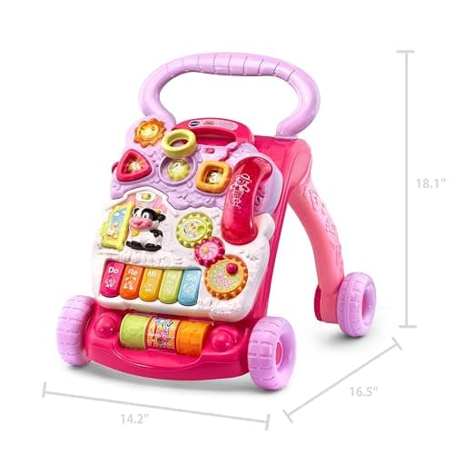 VTech Sit-to-Stand Learning Walker (Frustration Free Packaging), Pink thumbnail 3