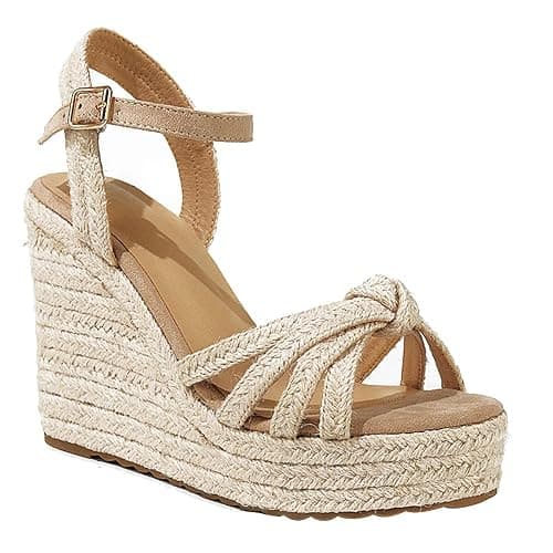mikarka Sandals for Women 2025: Comfortable Wedge Platform Sandals Women - Braided Espadrilles for Women Ankle Strap Open Toe Wedges Heels Beach Sandals Summer Shoes - Image 1