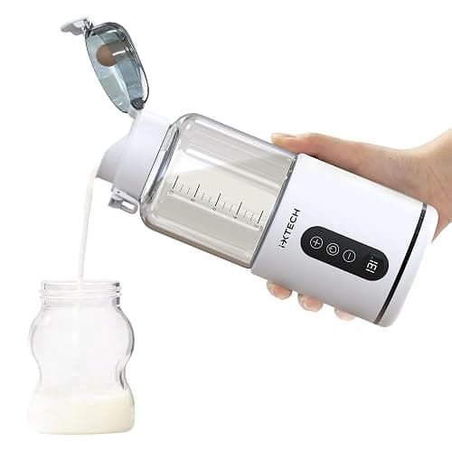 IXTECH Portable Water Warmer for Baby Formula, Milk Warmer for Travel, 10 oz., Electric Warming with Adjustable Temperature Control, Leak-Resistant Spout, Rechargeable and Wireless - 0.3 Quarts - Image 1