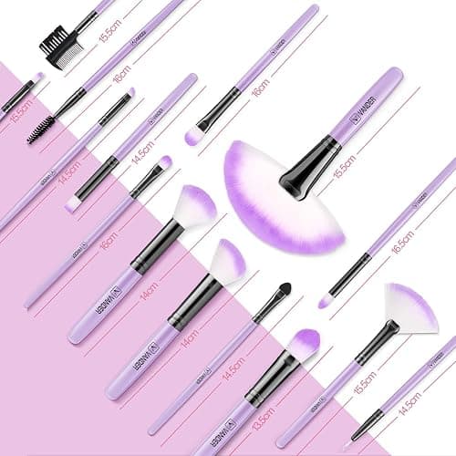 Make up Brushes, VANDER Professional 32pcs Makeup Brush Set, Makeup Brushes Set Foundation Blending Cosmetic Brush Set Kit,Purple thumbnail 5