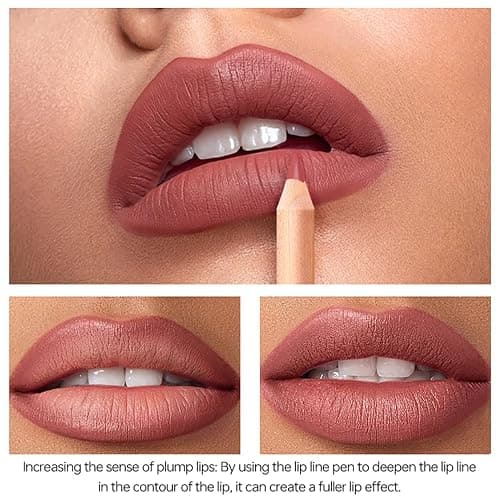 12 Colors Lip Liner Set, Matte Finish Series Lip Liners Pen Kit for Women, Long Lasting Waterproof Smooth High Pigmented Lip Pencil for Daily Makeup (Set B) thumbnail 5