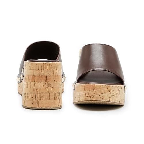 STYVELLA Women’s Platform Wedge Sandals, Slip On Open Toe Wedge Heels Non-Slip Casual Comfort Slides for Dressy Occasions, 2.95 inches Platform thumbnail 5