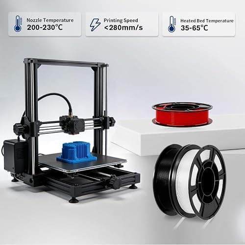PLA+3D Printer Filament 1.75mm Bundle, Individually Vacuum Packed, Multicolor Dimensional Accuracy +/- 0.02mm, 0.25kg per Spool, 16 Pack, 4kg Total thumbnail 3