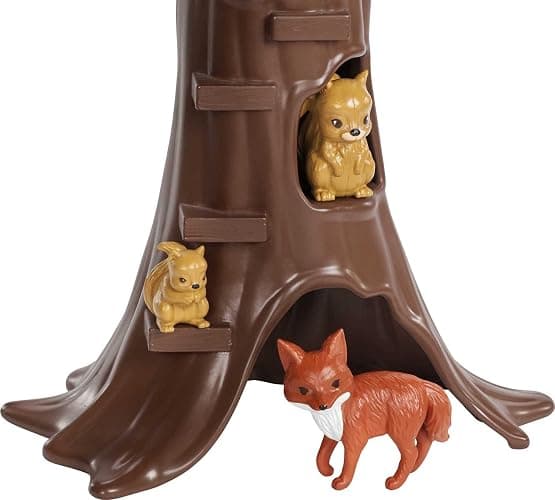 Barbie Vet Doll & Playset, Animal Rescuer Theme with 8 Wildlife Figures, Treehouse, Care Station, Rope Bridge & Accessories thumbnail 4