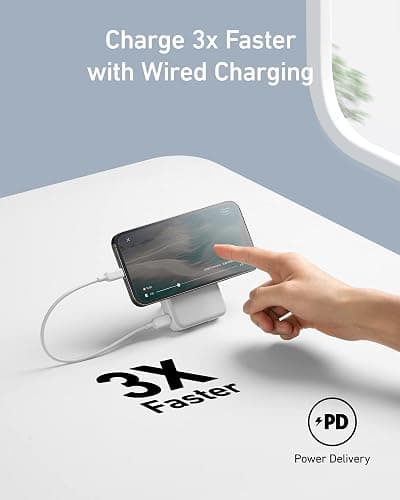 Anker 633 Magnetic Battery, 10,000mAh Foldable Wireless Portable Charger, 20W USB-C Power Delivery Power Bank with Stand, Magsafe-Compatible for iPhone 16/15/14/13/12 Series thumbnail 5
