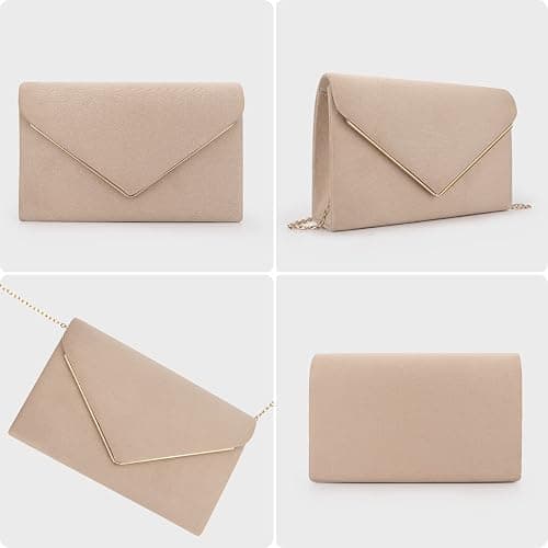 BBjinronjy Clutch Purse for Women Evening Bags Handbags for Wedding Party Cocktail Prom Faux Suede Crossbody Shoulder Bag thumbnail 7