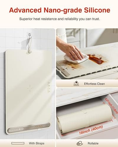 Warming Mat for Food (24"x16") - iTRUSOU 7-Level Electric Warming Tray with 400W High-Power, Timer 0–99H & Built-In Strap - Rollable Large Food Warming Mat for Parties & Buffet thumbnail 5
