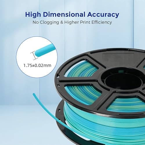 FLASHFORGE 3D Printer Filament Gradient Color Change PLA Filament 1.75mm, 1KG Spool (2.2lbs), Dimensional Accuracy +/- 0.02mm, Better Tenacity & No Knotting 3D Printing Filament (Blue&Yellow) thumbnail 4