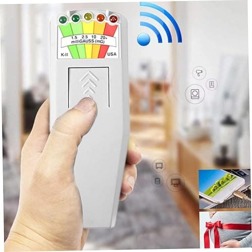 5 LED EMF Meter Field Detector Hunting Paranormal Equipment Tester Counter Without Battery White thumbnail 5