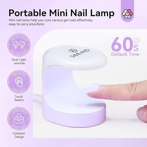 SAVILAND Gel Nail X Kit Short Square - Nail Drill Kit 500 PCS Natural False Nail Tips For Press On U V Nail Glue with Lamp Manicure Tools for Nail Extension Nail Art For Women At Home Nail Kit DIY thumbnail 6