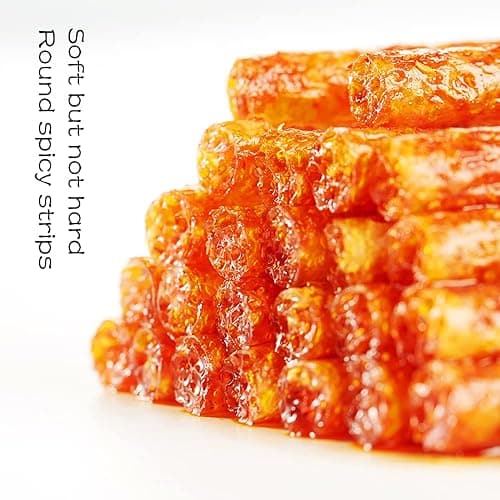 Spicy Strips - Spicy Gluten Latiao, Chinese Special Casual Snack Food, Made From Wheat/Chili/Spice, Low Sugar and Low Calories, Best Vegan, 78g (Pack of 2) - 78g*2pcs thumbnail 4