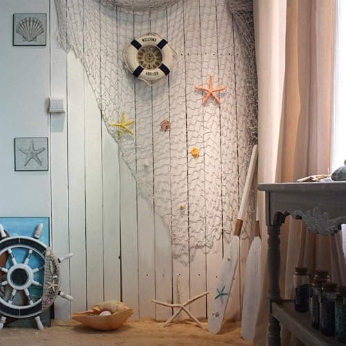 Natural Fishing Net Decor with Shells 79 Inch Beach Theme Decor for Party Home Bedroom Wall Hanging Fish Net Decorations thumbnail 5